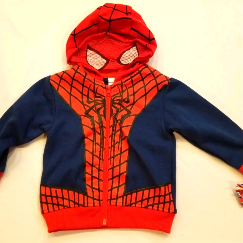 SPIDERMAN Hoodie Costume Coat Jacket Size 2T MARVEL NWT